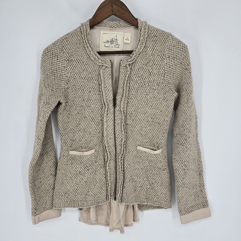 Angel Of The North Silk Wool Blend XS Envalira Sweater Jacket